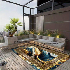 European Style Non Slip Area Rug, Outdoor Patio Floor Mat Carpet