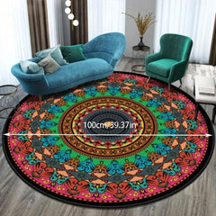 Boho Round Rug Soft Retro Carpet for Living Room Bedroom Dressing Room