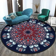 Boho Round Rug Soft Retro Carpet for Living Room Bedroom Dressing Room
