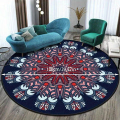 Boho Round Rug Soft Retro Carpet for Living Room Bedroom Dressing Room