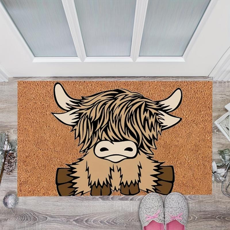 Highland Cow Non-slip Welcome Door Mat