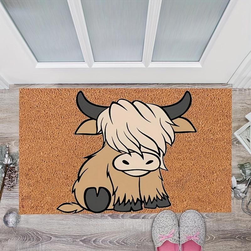 Highland Cow Non-slip Welcome Door Mat