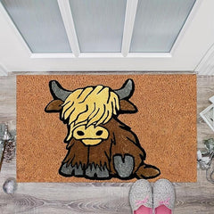 Highland Cow Non-slip Welcome Door Mat