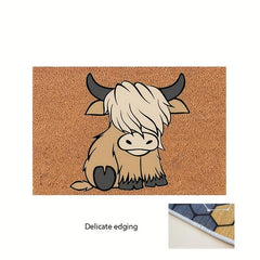 Highland Cow Non-slip Welcome Door Mat