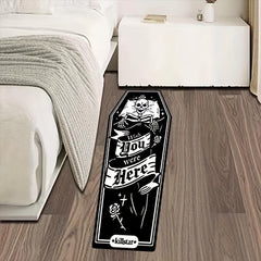 1pc Skull Pattern Rug Halloween Home Decor Funny Long Corridor Carpet