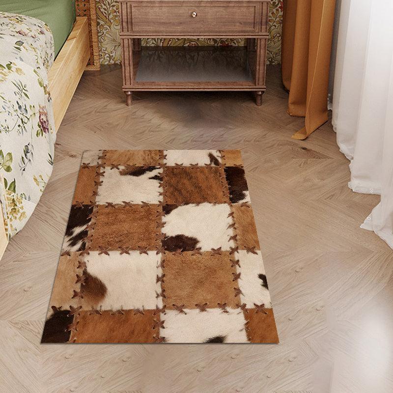 Thickened Cashmere Rug Vintage Bedroom Rug Bedside Shaggy Floor Mat