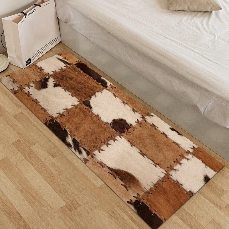 Thickened Cashmere Rug Vintage Bedroom Rug Bedside Shaggy Floor Mat