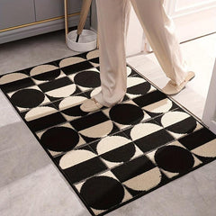 Chessboard Pattern Indoor Door Mat Non Slip Rug for Home Entrance