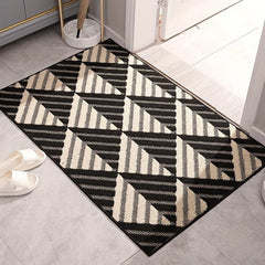 Chessboard Pattern Indoor Door Mat Non Slip Rug for Home Entrance