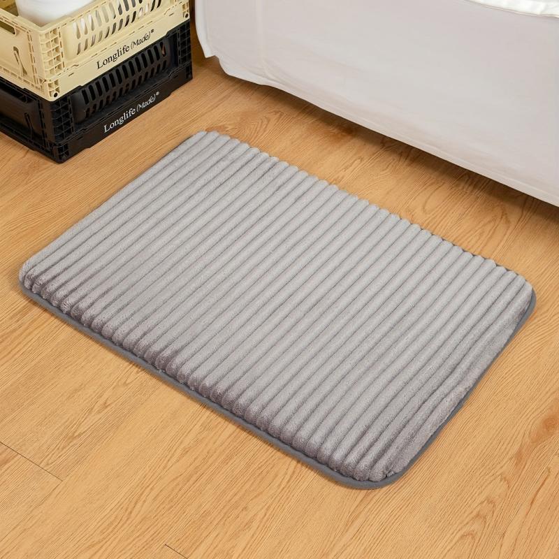Soft and Absorbent Bathroom Door Mat Anti-Slip Washable Floor Mat