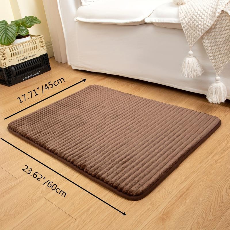 Soft and Absorbent Bathroom Door Mat Anti-Slip Washable Floor Mat