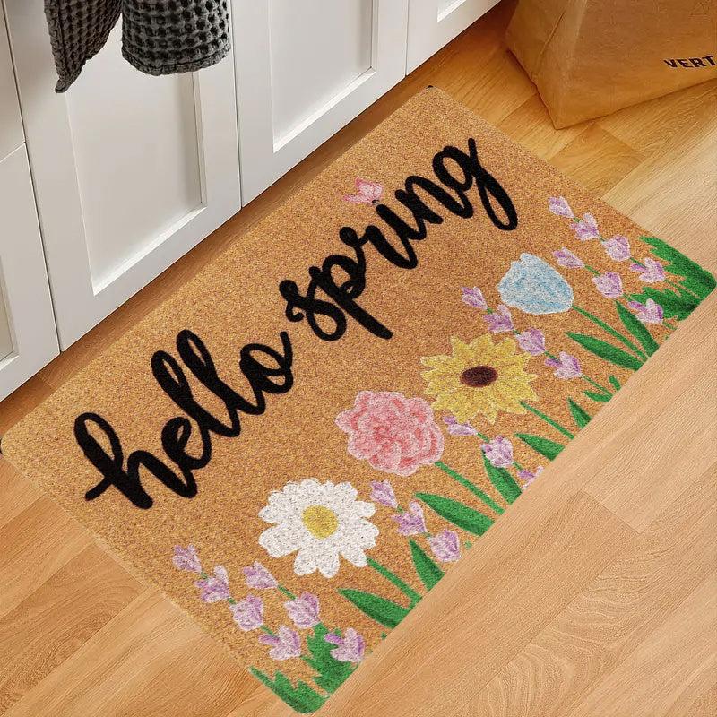 Spring Doormat Indoor Outdoor Flower Carpet Gift Bed