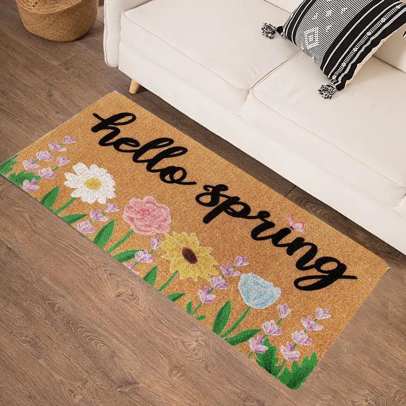Spring Doormat Indoor Outdoor Flower Carpet Gift Bed