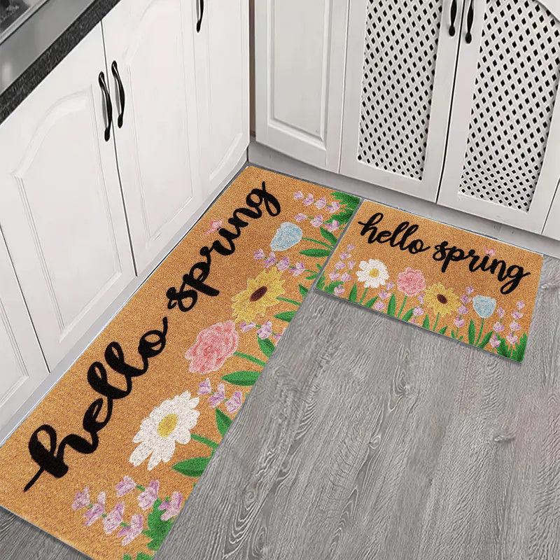 Spring Doormat Indoor Outdoor Flower Carpet Gift Bed