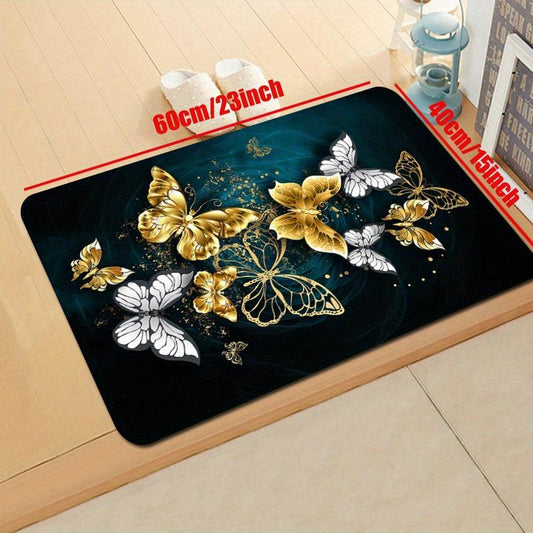 Non Slip Butterfly Print Rug for Home Decor
