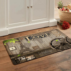 Non Slip Eiffel Tower Kitchen Rug Indoor Doormat Home Decor Stylish