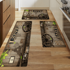 Non Slip Eiffel Tower Kitchen Rug Indoor Doormat Home Decor Stylish