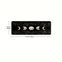 Moon Print Floor Mat Non-slip Kitchen Rug Machine Washable