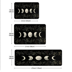 Moon Print Floor Mat Non-slip Kitchen Rug Machine Washable