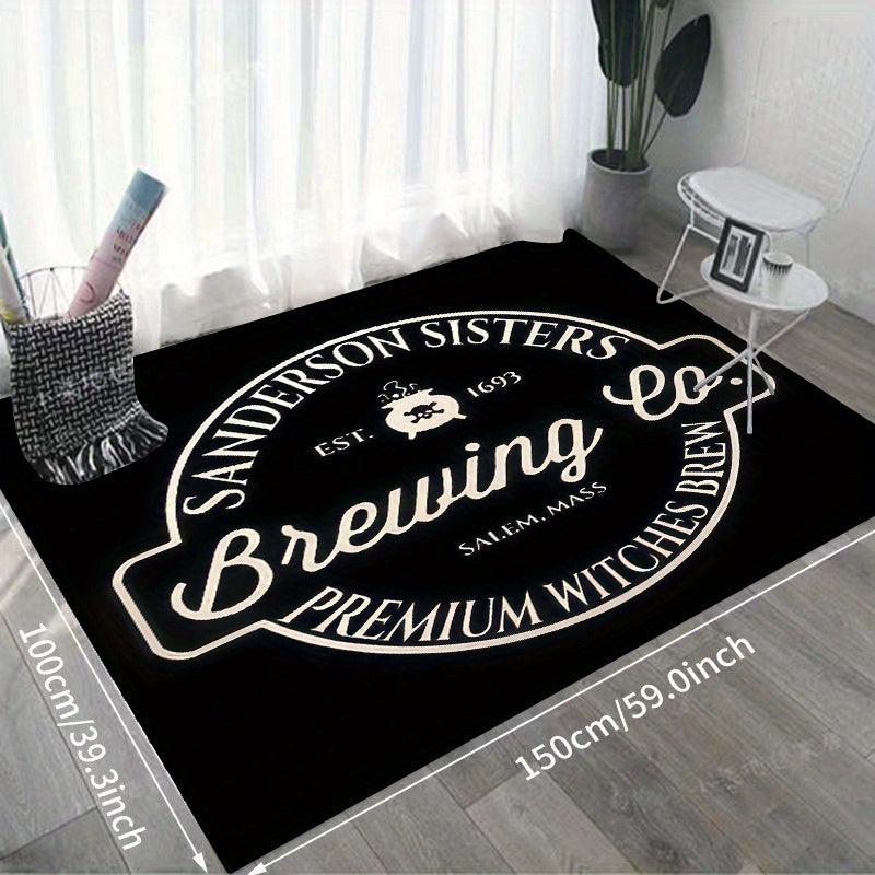 1pc Halloween Candy Flannel 3D Living Room Rug Sponge Non-slip Bathroom Rug