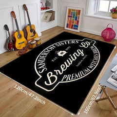1pc Halloween Candy Flannel 3D Living Room Rug Sponge Non-slip Bathroom Rug