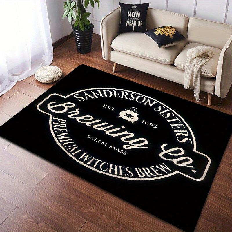 1pc Halloween Candy Flannel 3D Living Room Rug Sponge Non-slip Bathroom Rug