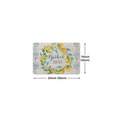 Cozy Living Lemon Wreath Kitchen Mat - Farmhouse Style