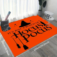 Halloween Magic Hat Kitchen Rug Flannel 3D Living Room Rug Non slip Bathroom Rug