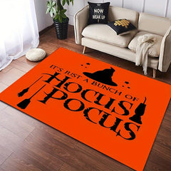 Halloween Magic Hat Kitchen Rug Flannel 3D Living Room Rug Non slip Bathroom Rug