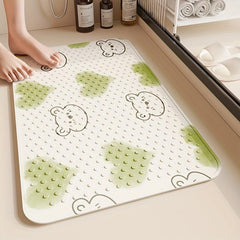 Non Slip Bath Rug w/ Suction Cup Bathroom Mat