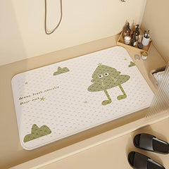 Non Slip Bath Rug w/ Suction Cup Bathroom Mat