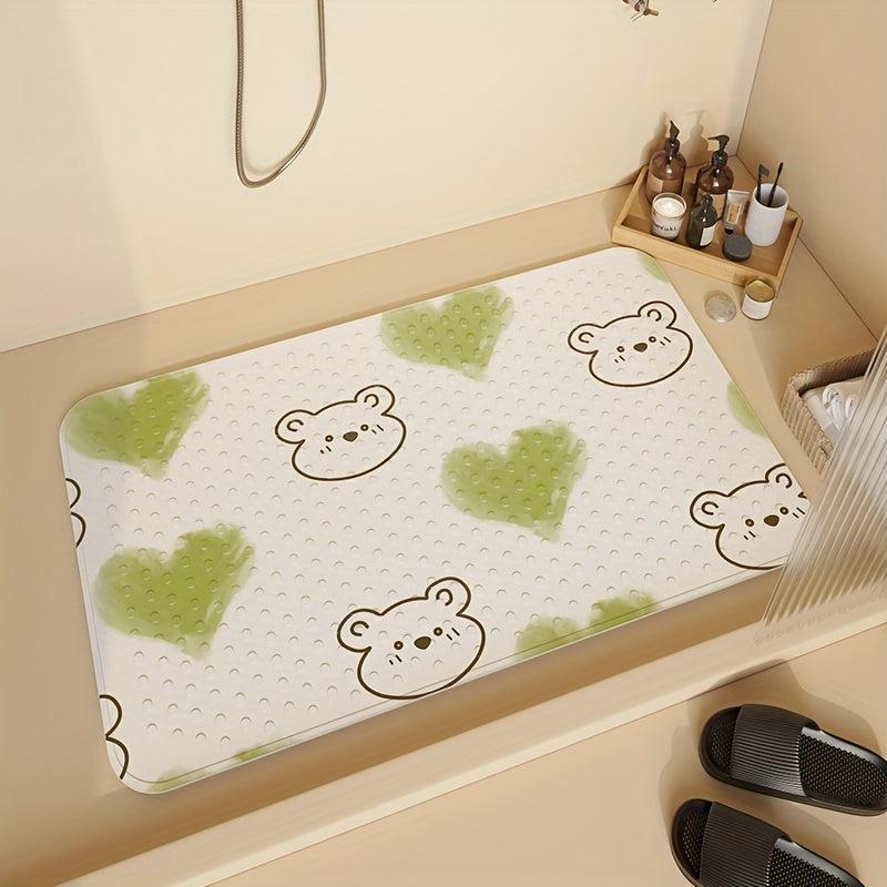 Non Slip Bath Rug w/ Suction Cup Bathroom Mat