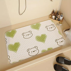 Non Slip Bath Rug w/ Suction Cup Bathroom Mat
