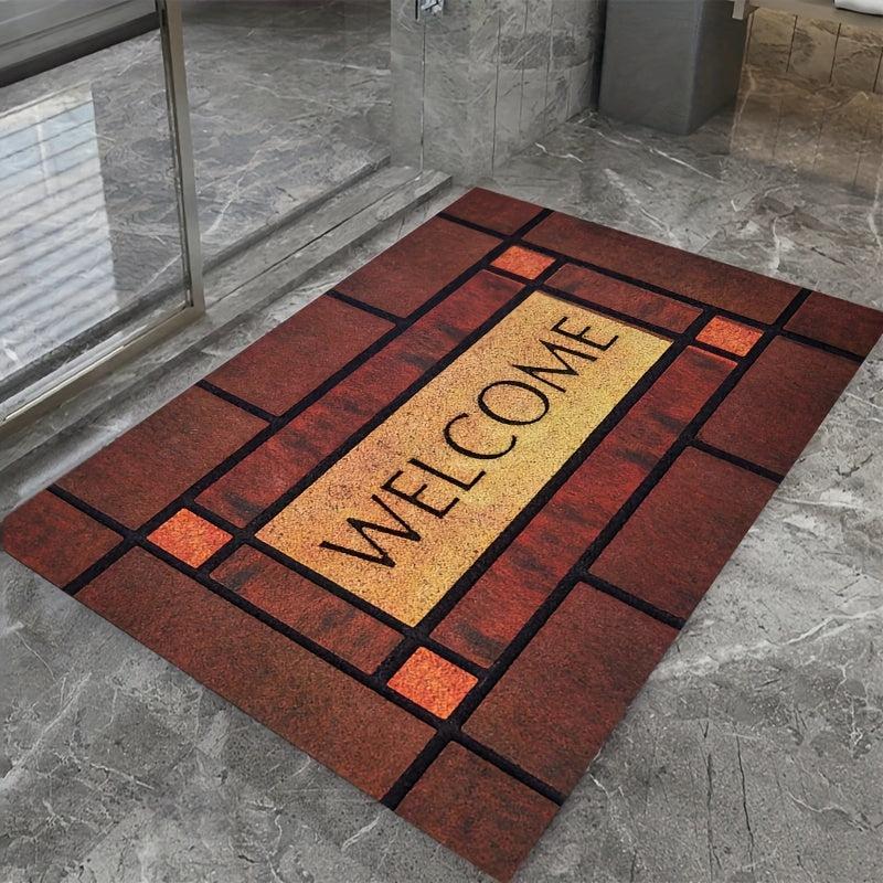 3D Pattern Printing Welcome Home Floor Mat, Non Slip