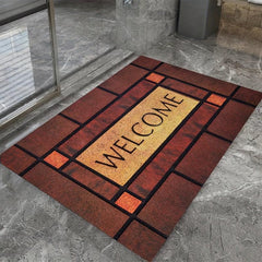 3D Pattern Printing Welcome Home Floor Mat, Non Slip