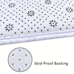 Stylish Flower Living Room Rug - Elegant Home Decor Accent