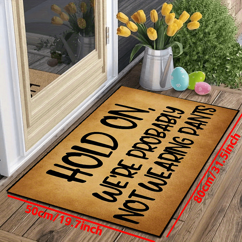 Durable Welcome Doormat Non-slip Rug Mat Low Pile Indoor Outdoor Entrance