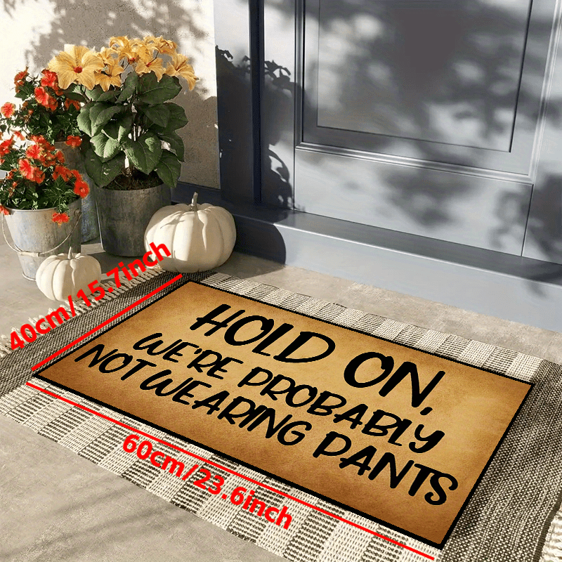 Durable Welcome Doormat Non-slip Rug Mat Low Pile Indoor Outdoor Entrance