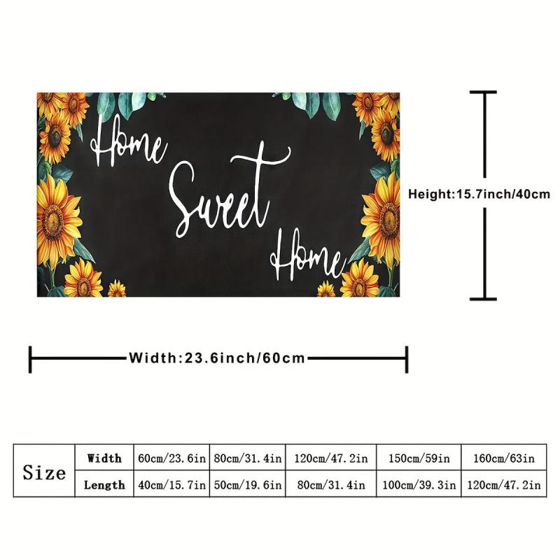 English Sunflower Bathroom Anti skid Mat Doormat Bedroom Carpet Floor Mat