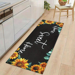 English Sunflower Bathroom Anti skid Mat Doormat Bedroom Carpet Floor Mat