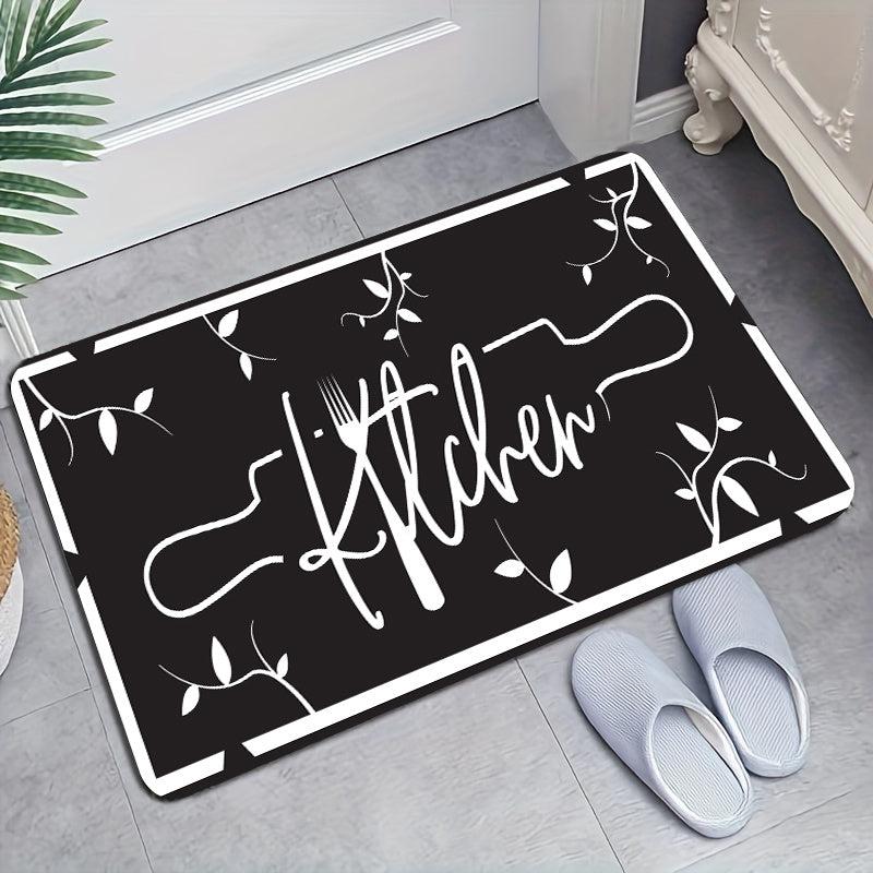 1pc Kitchen Mat Water absorbing Floor Carpet Home Room Decorative Carpet