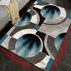 Geometric Pattern Floor Carpet Durable Non Slip Washable for Living Room Bedroom