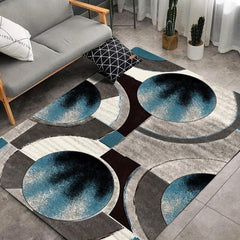 Geometric Pattern Floor Carpet Durable Non Slip Washable for Living Room Bedroom