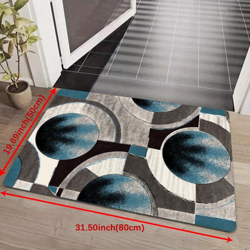 Geometric Pattern Floor Carpet Durable Non Slip Washable for Living Room Bedroom