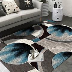 Geometric Pattern Floor Carpet Durable Non Slip Washable for Living Room Bedroom