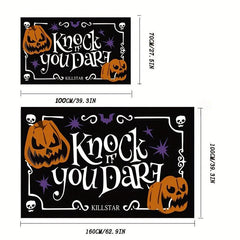 1pc Funny Halloween Rug Non-slip Soft Balcony Rug for Living Room Bedroom