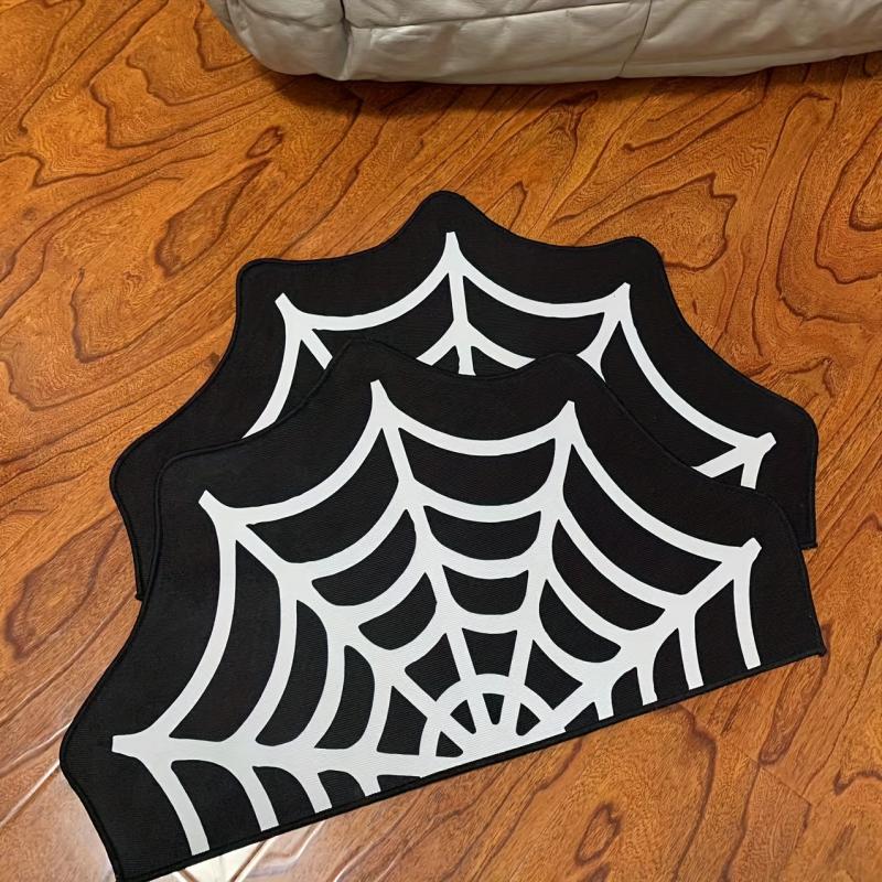 Spider Web Pattern Carpet Halloween Element Door Mat