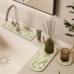 3pcs Bathroom Faucet Suction Cup Mat Set