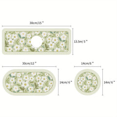 3pcs Bathroom Faucet Suction Cup Mat Set