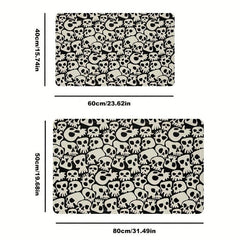 Halloween Skull Printed Floor Mat Non-slip Rug for Living Room Bedroom Entrance